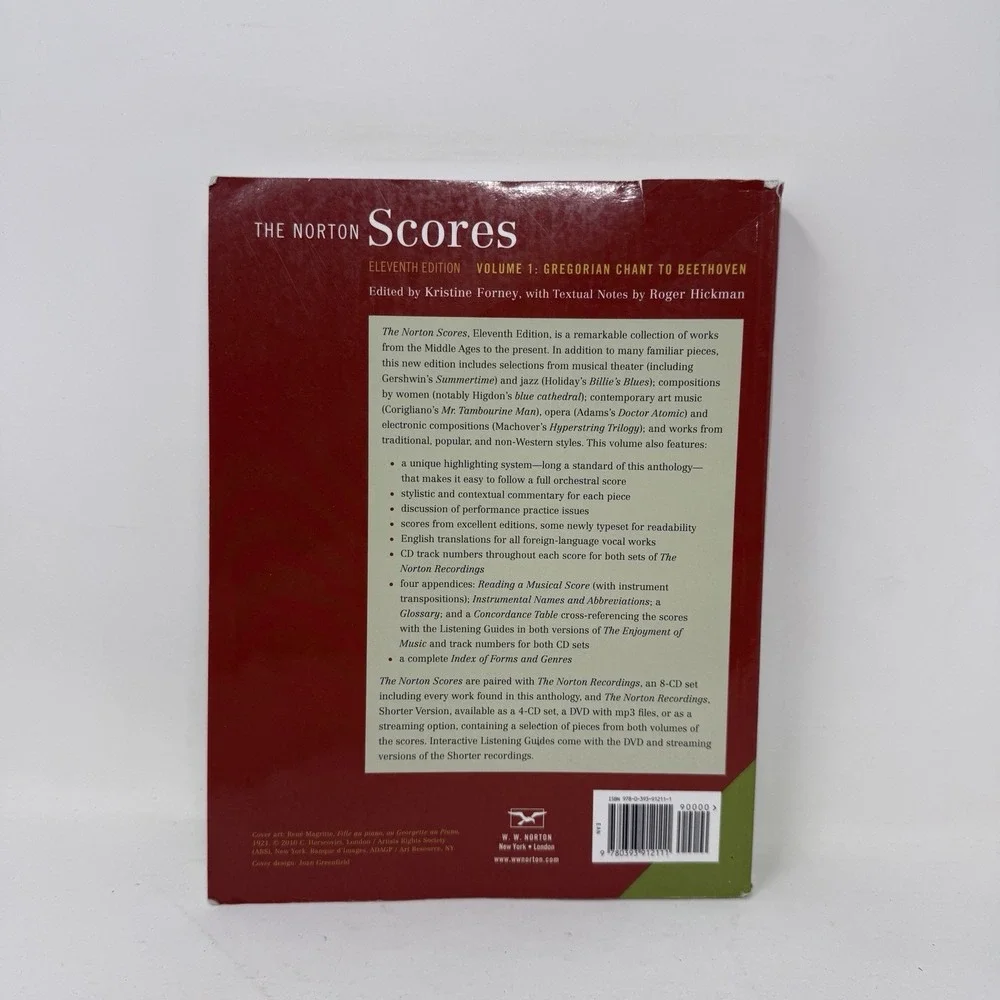 The Norton Scores: A Study Anthology (Eleventh Edition) (Vol. 1) - GOOD